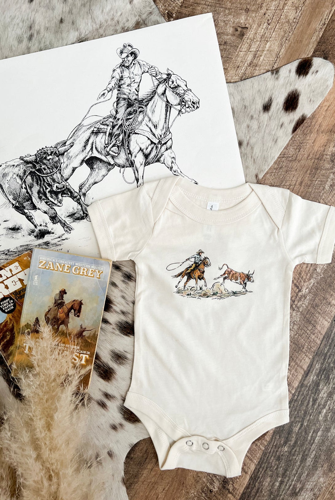 Cody Roper S/S Onesie (Infant)(Cream)