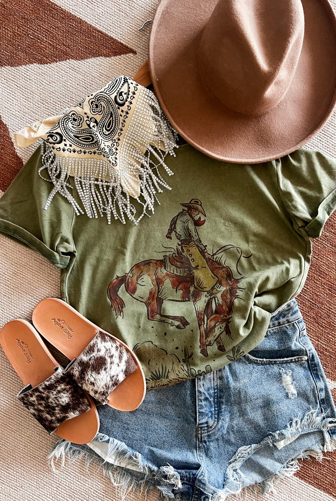 Cody Rank Paint TEE(Stone Green)