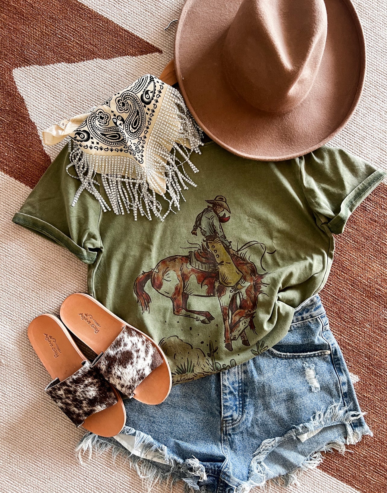 Cody Rank Paint TEE(Stone Green)