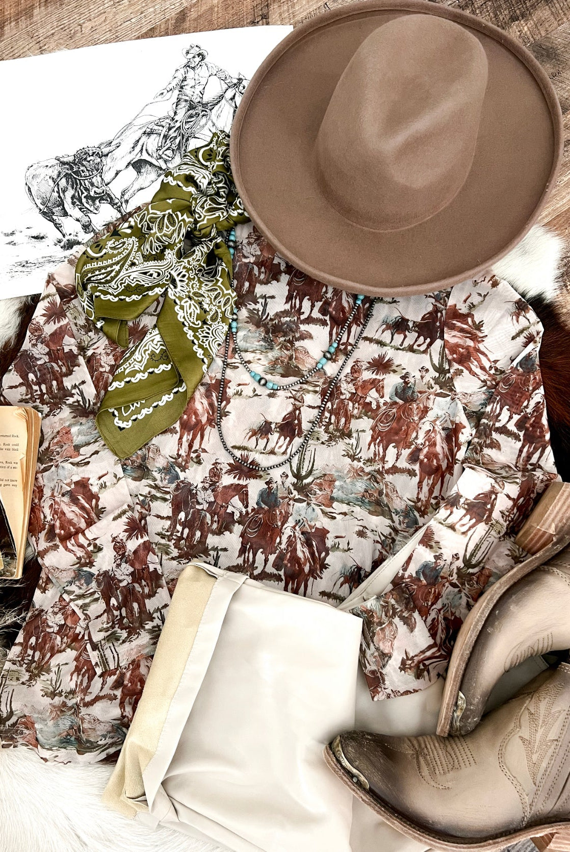 Western Desperado Sheer Top