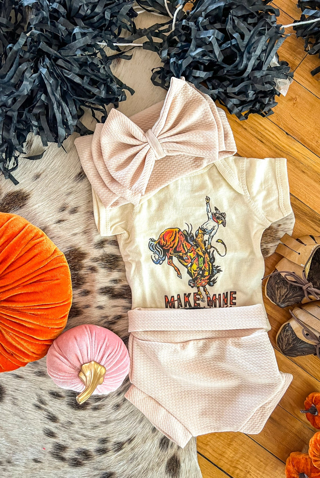 Beige Bullet Bummie & Bow(Little Kid)