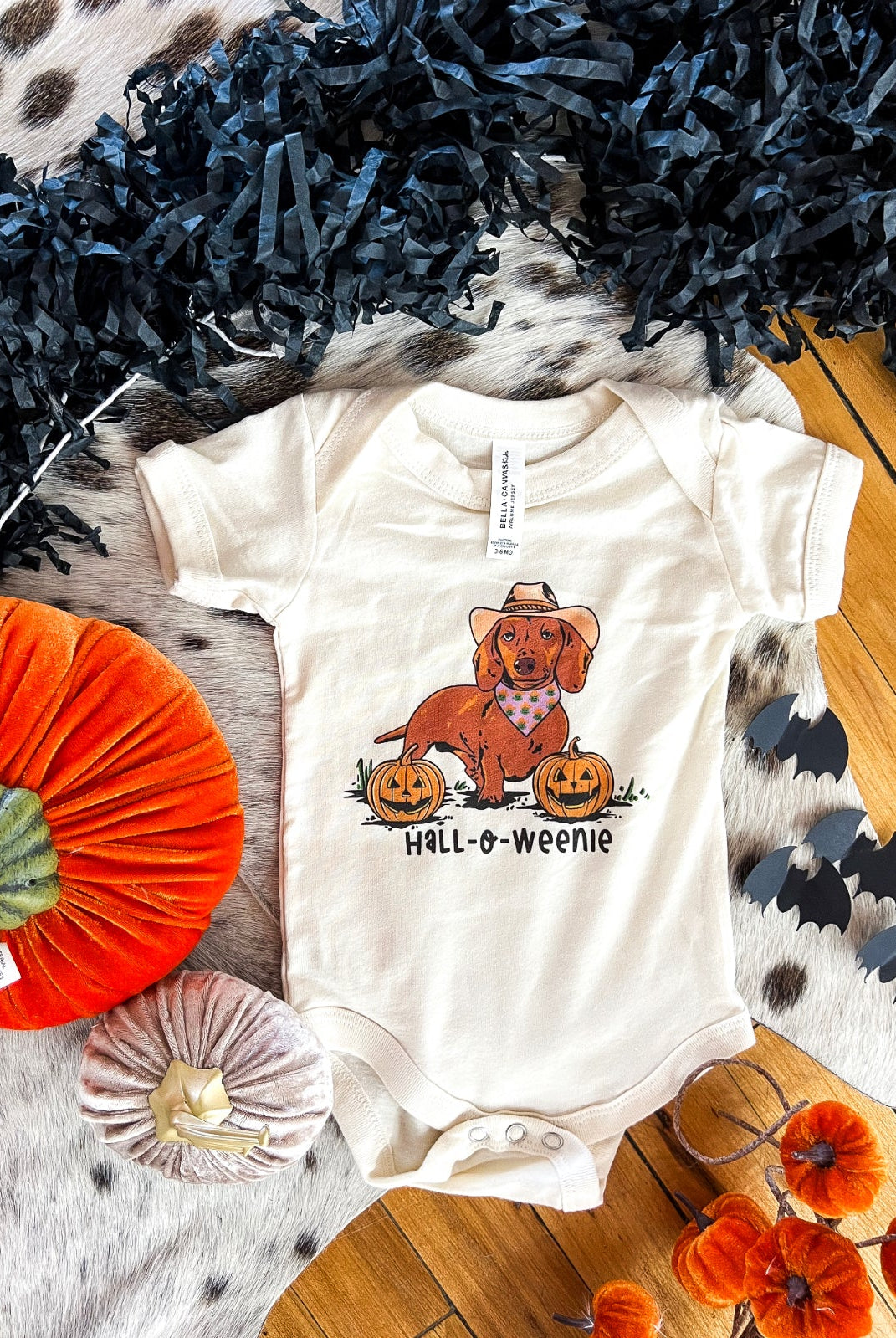 Halloweenie Halloween Design Design (Youth Onesie/Tee)(cream)