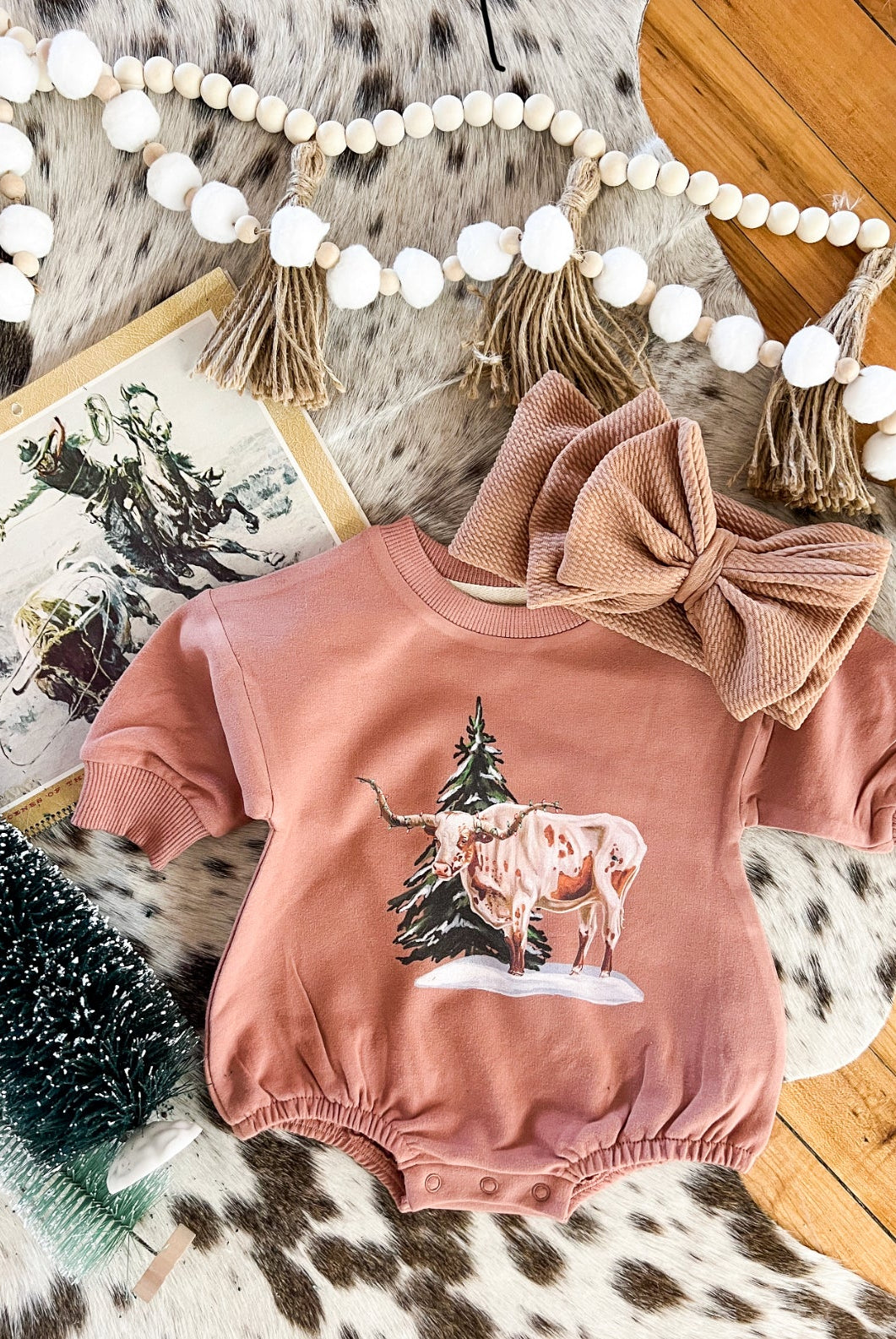 The Longhorn Christmas Bubble Romper