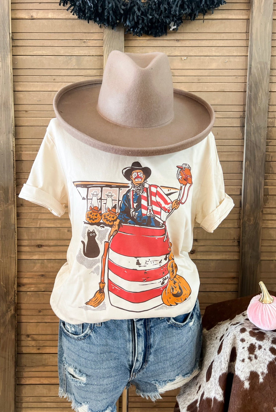 Patriotic Rodeo Clown Halloween Tee(Fringed exclusive)