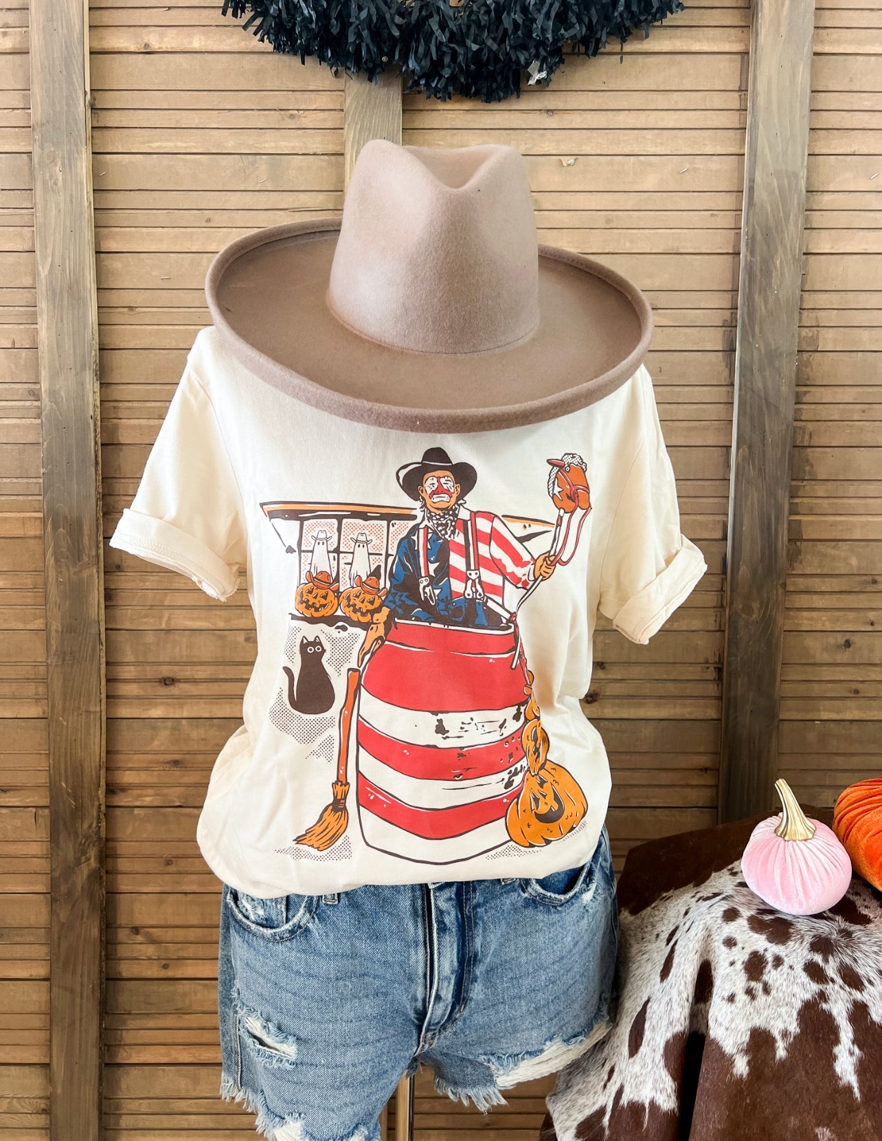 Patriotic Rodeo Clown Halloween Tee(Fringed exclusive)