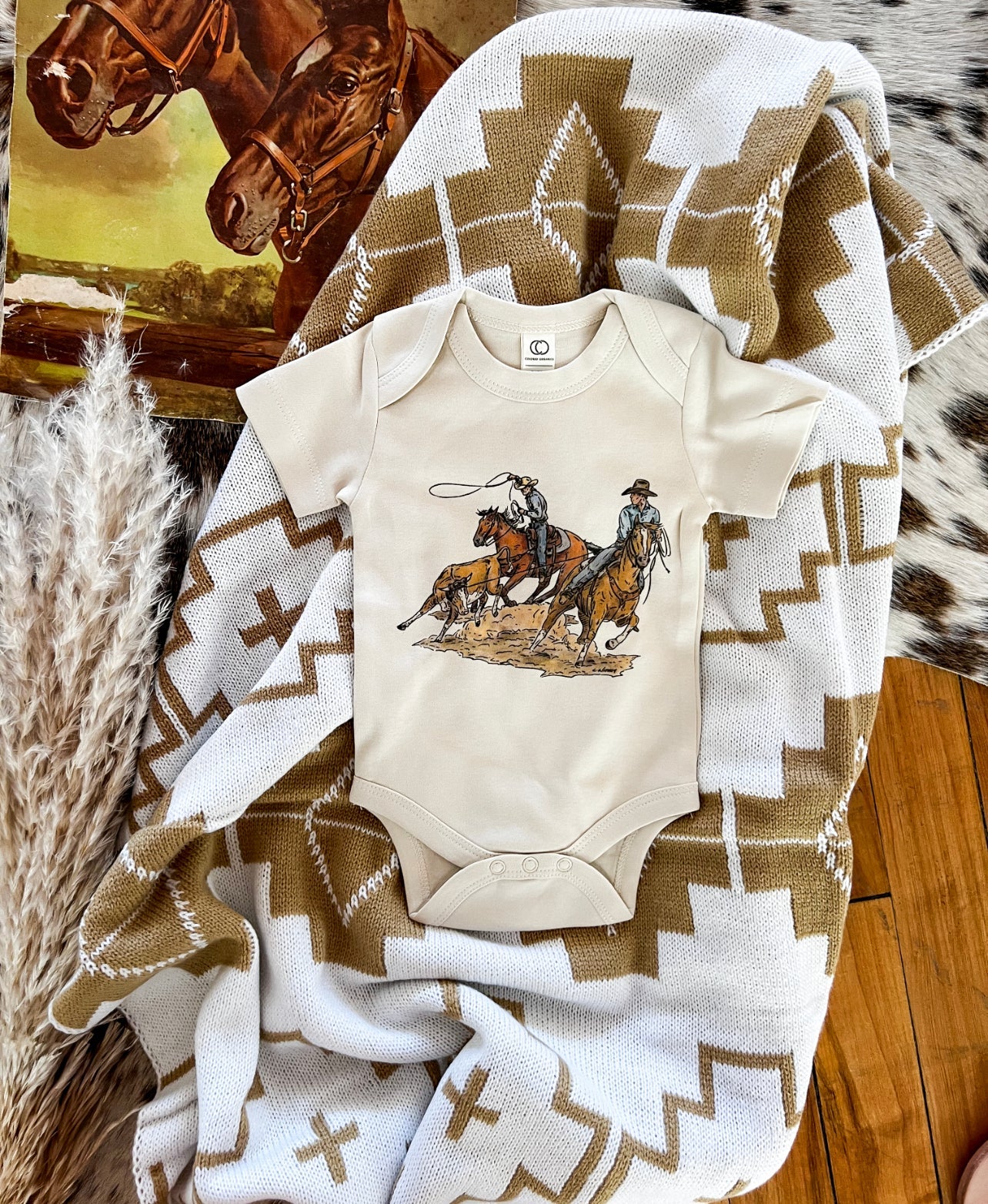 Cody Team Ropers Onesie (little kid)natural)
