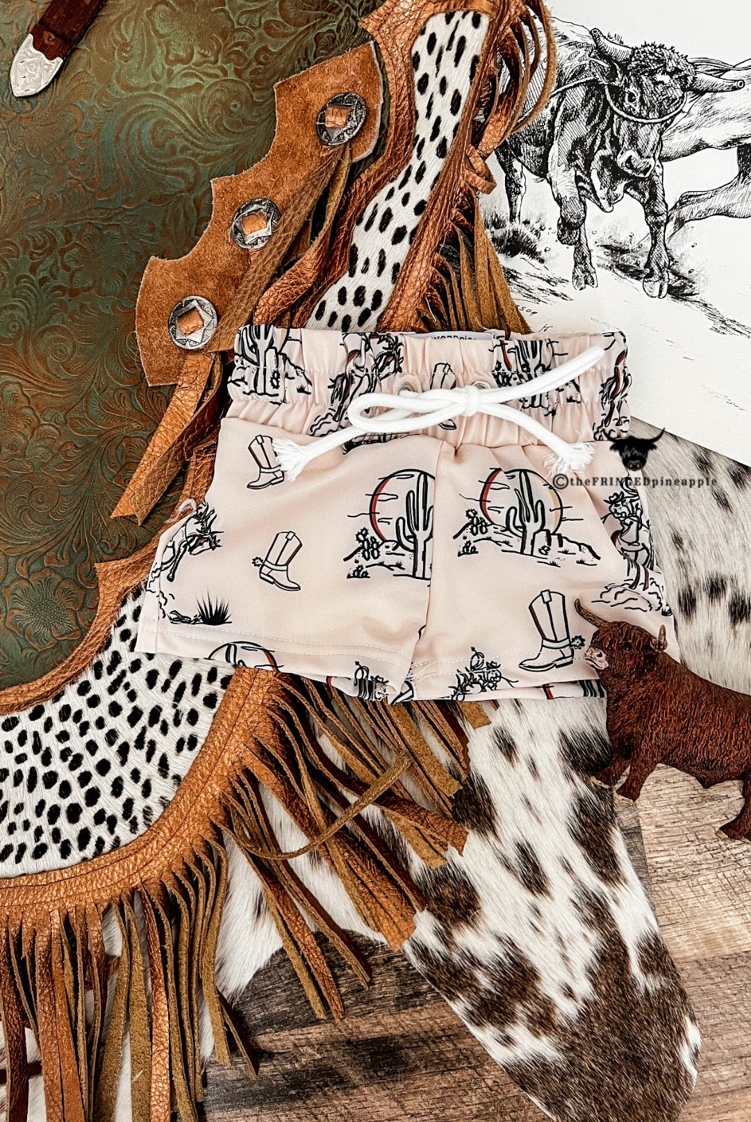 BullSkull Roper Swim Trunks (little kid)