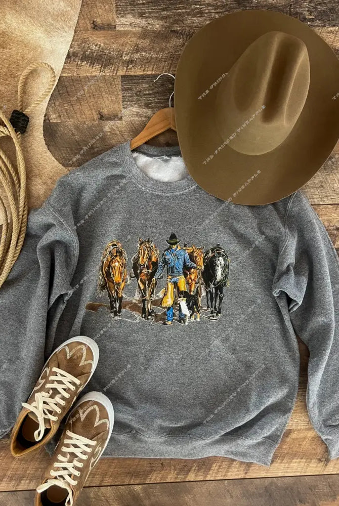 Leader Of The Pack Tee Or Sweatshirt (Adult)(Dark Heather Grey)