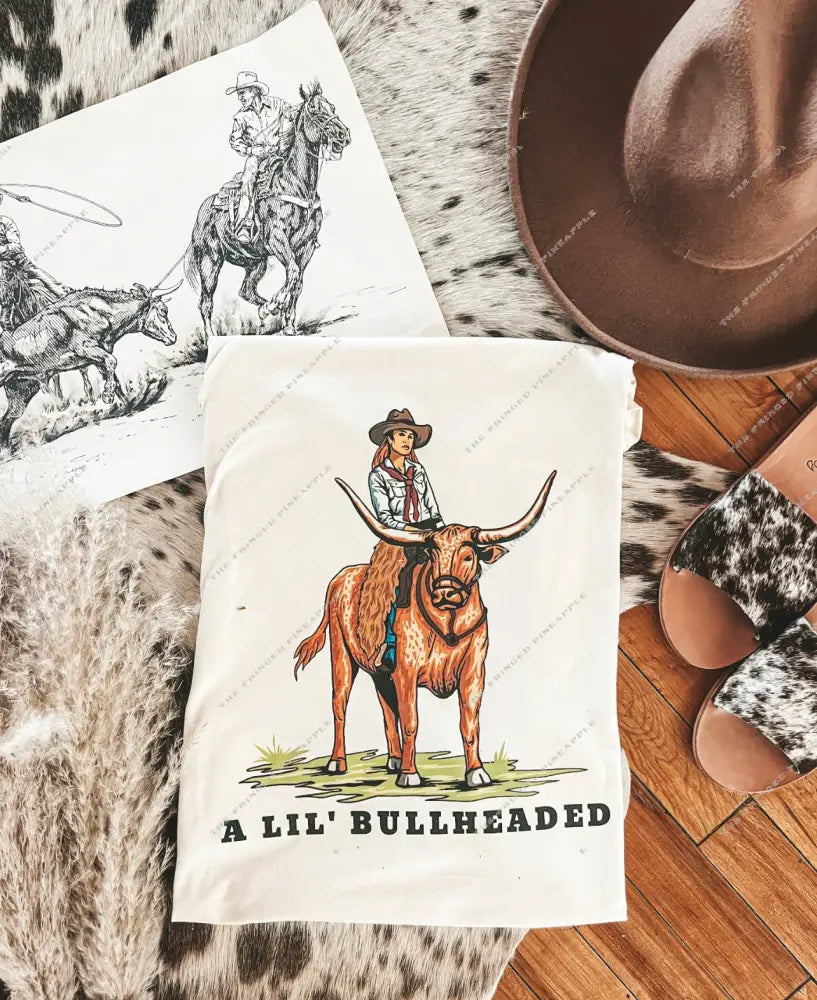 Longhorn Cowgirl Design (Youth Onesie/Tee)(cream)