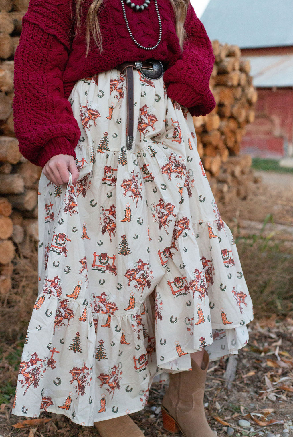 Ole’ Santa Cowboy Skirt