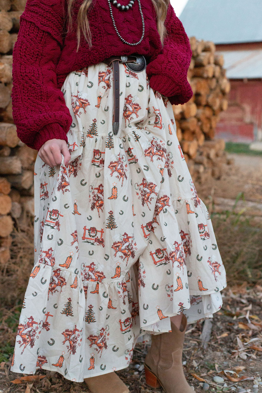 Ole’ Santa Cowboy Skirt