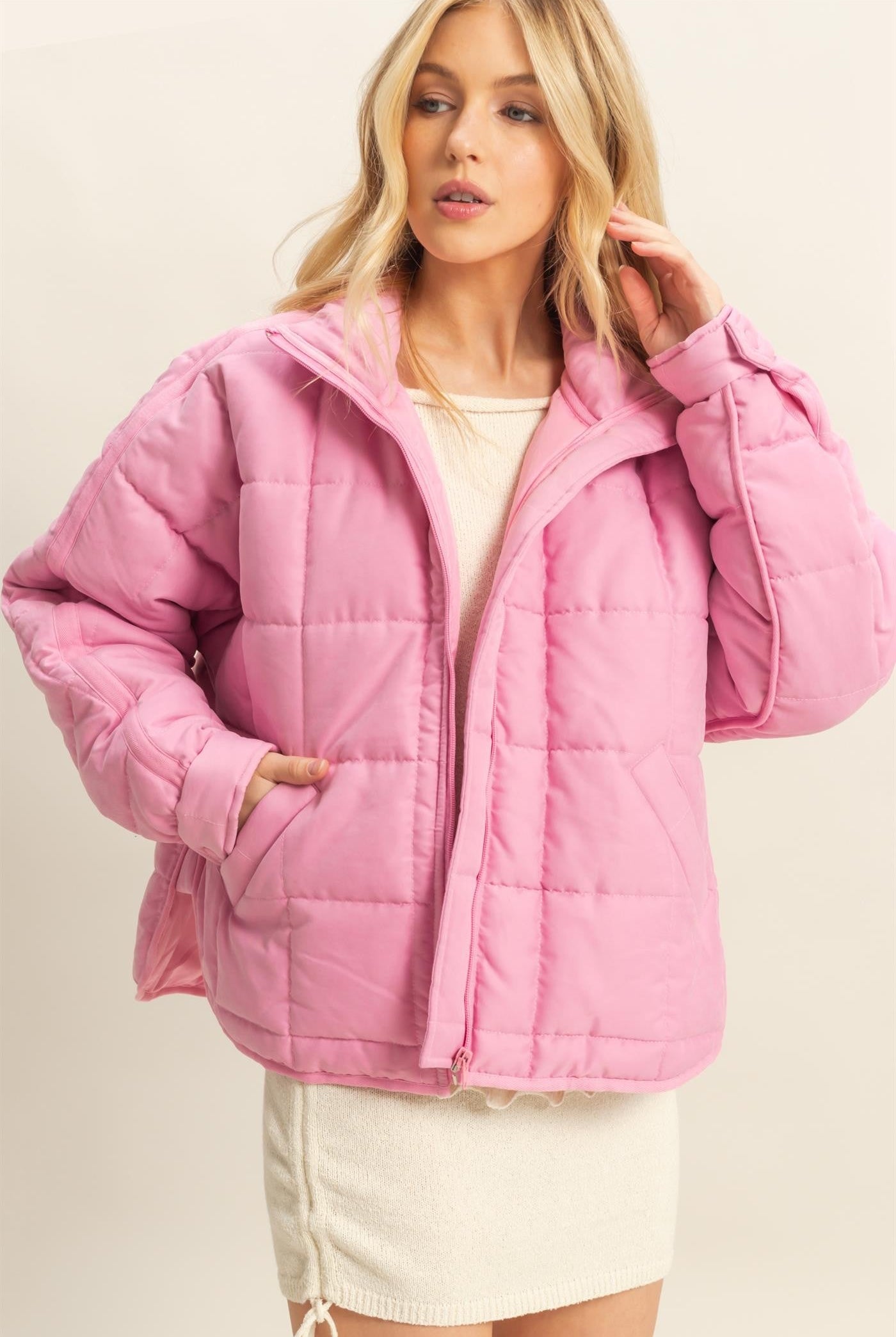 Quilted Puffer(Beige)