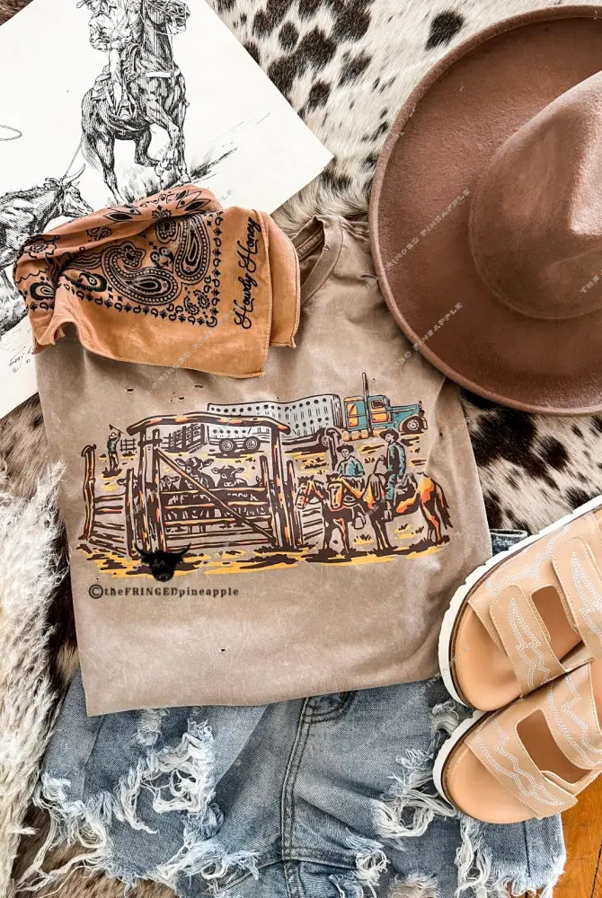 Ranch Gatherin’ Tee (Adult)(Mocha)