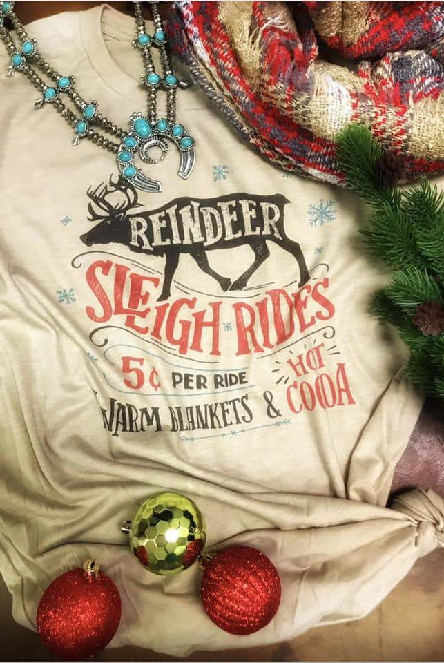 Reindeer Sleigh Rides Tee