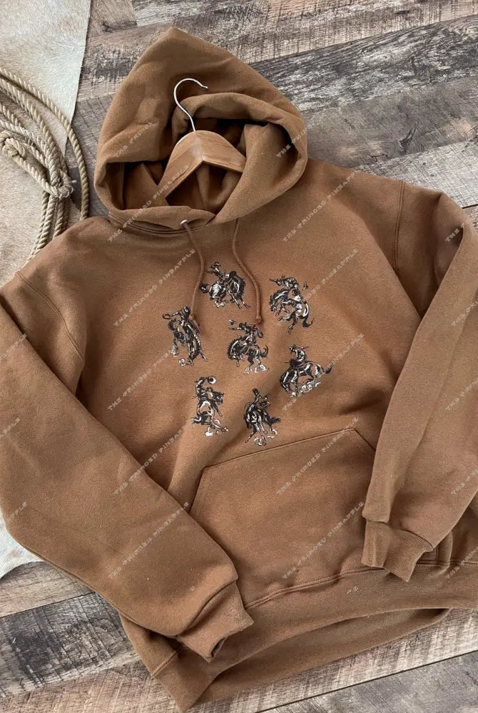 Rowdy Rodeo Tee Or Hoodie (Adult)(Cognac)