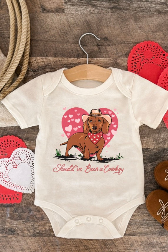 Should’ve Been A Cowboy Valentines (Onesie/Youth Tee)(cream)