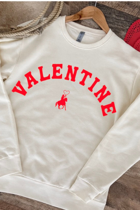 Valentine Heart Sweatshirt or Tee (Cream)