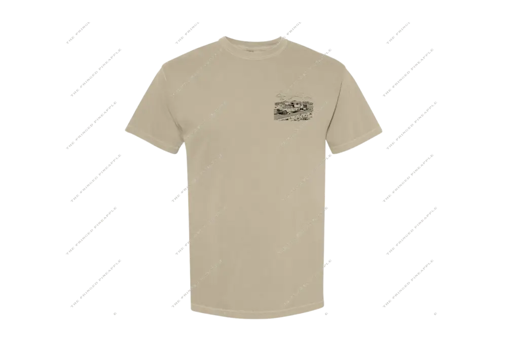’Valley of the Shadow’ Truck & Trailer Tee- Psalm 23:4 (Khaki)