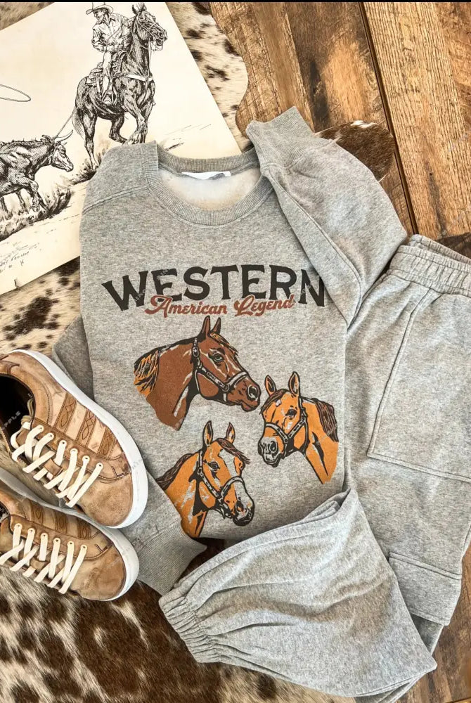 Western American Legend Set(sport grey)