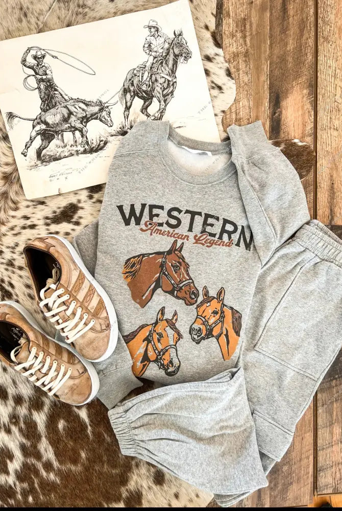 Western American Legend Set(sport grey)