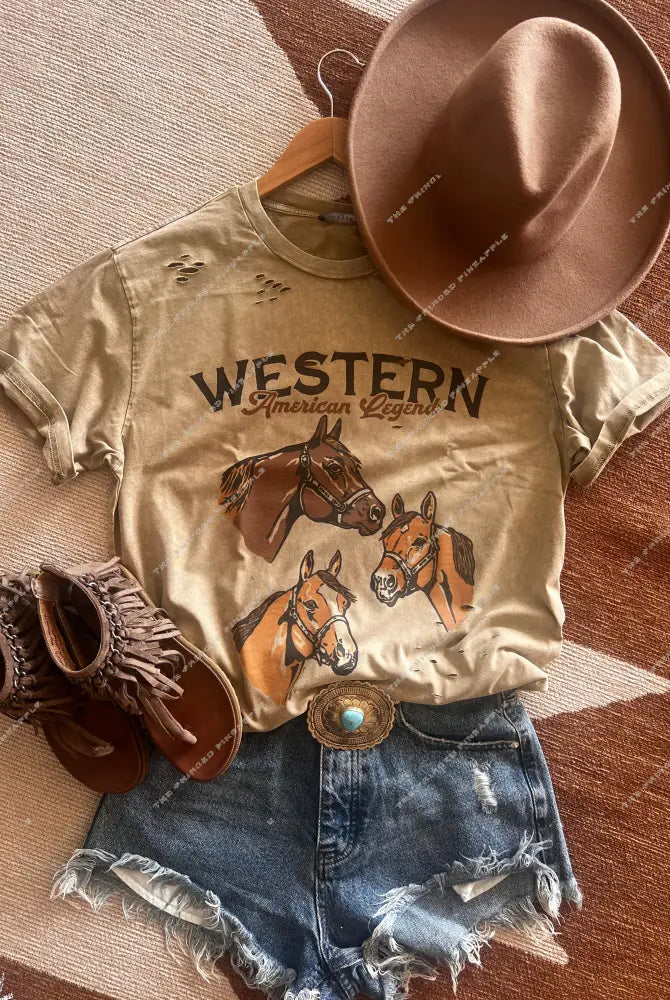 Western American Legends Horse Tee