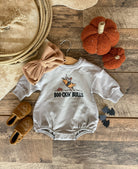 Boo-kin’ Bulls Bubble Romper(grey)