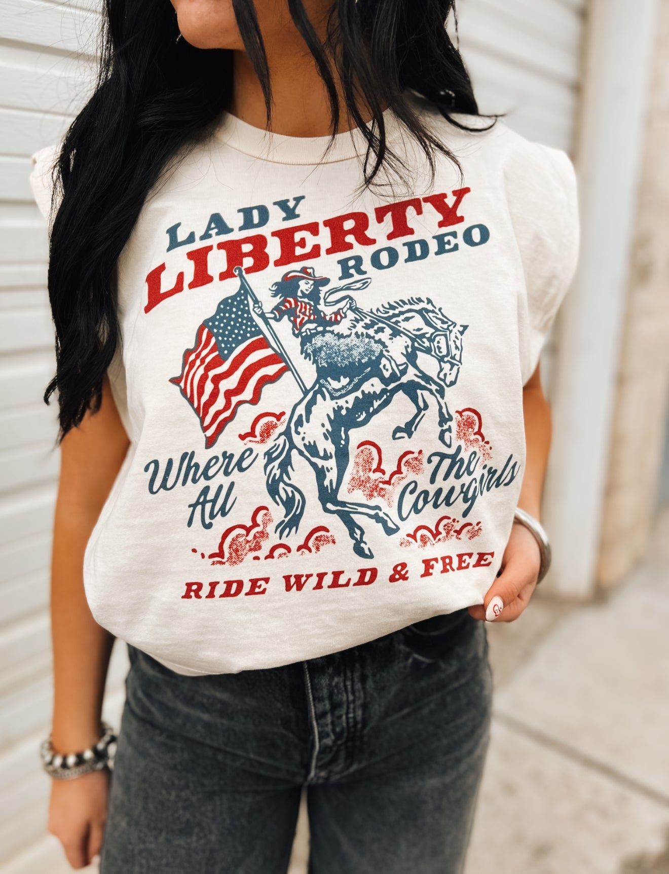 Lady Liberty Rodeo Muscle Tank