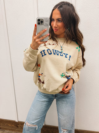 Howdy Detail Sweatshirt