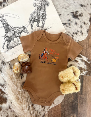 I Rope For Chicks Easter Tee/Onesie(little kid)Cognac