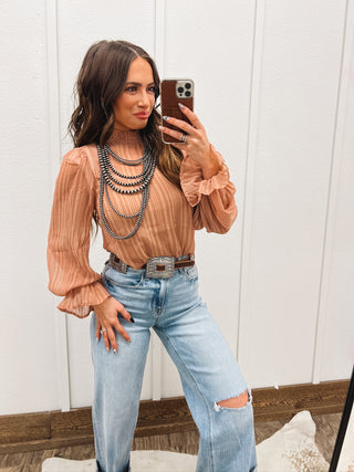 Rodeo Beauty Mock Neck Top