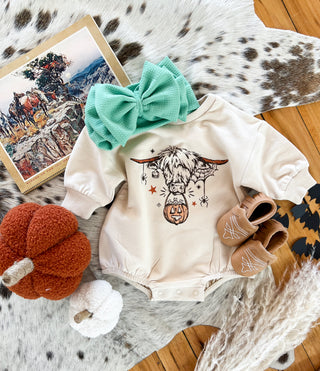 Halloween Highland Bubble Romper (cream)