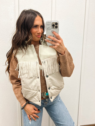 Cowboy Babe Fringe Vest