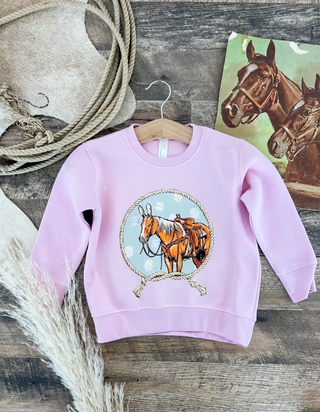 Easter Horse Sweatshirt(Infant/Toddler/Youth)(pink)