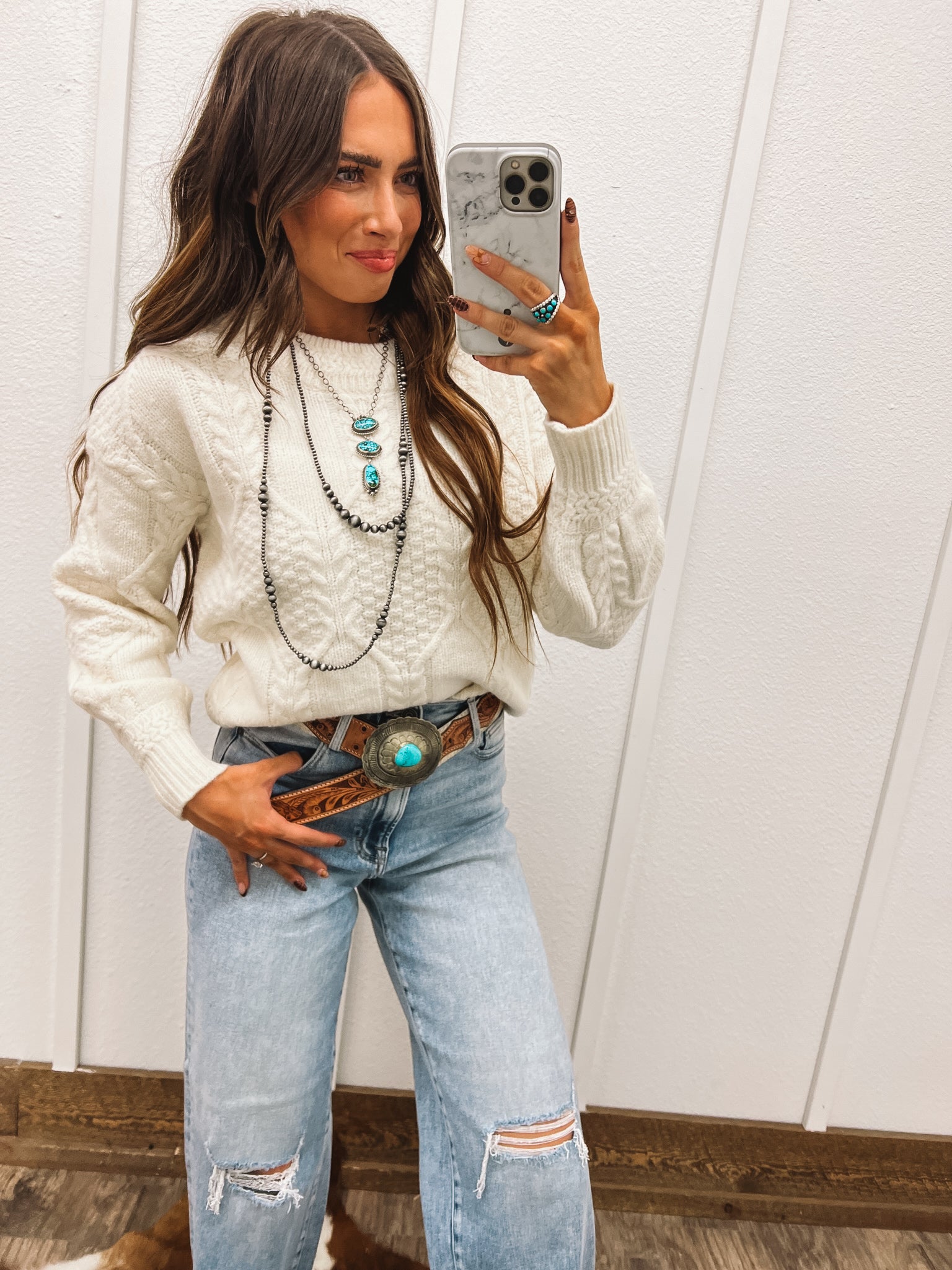 *Free Spirit Cut Out Sweater (Ivory) theFRINGEDpineapple