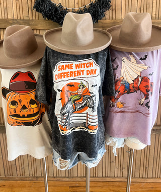 Same Witch Western Halloween Tee (black stone)