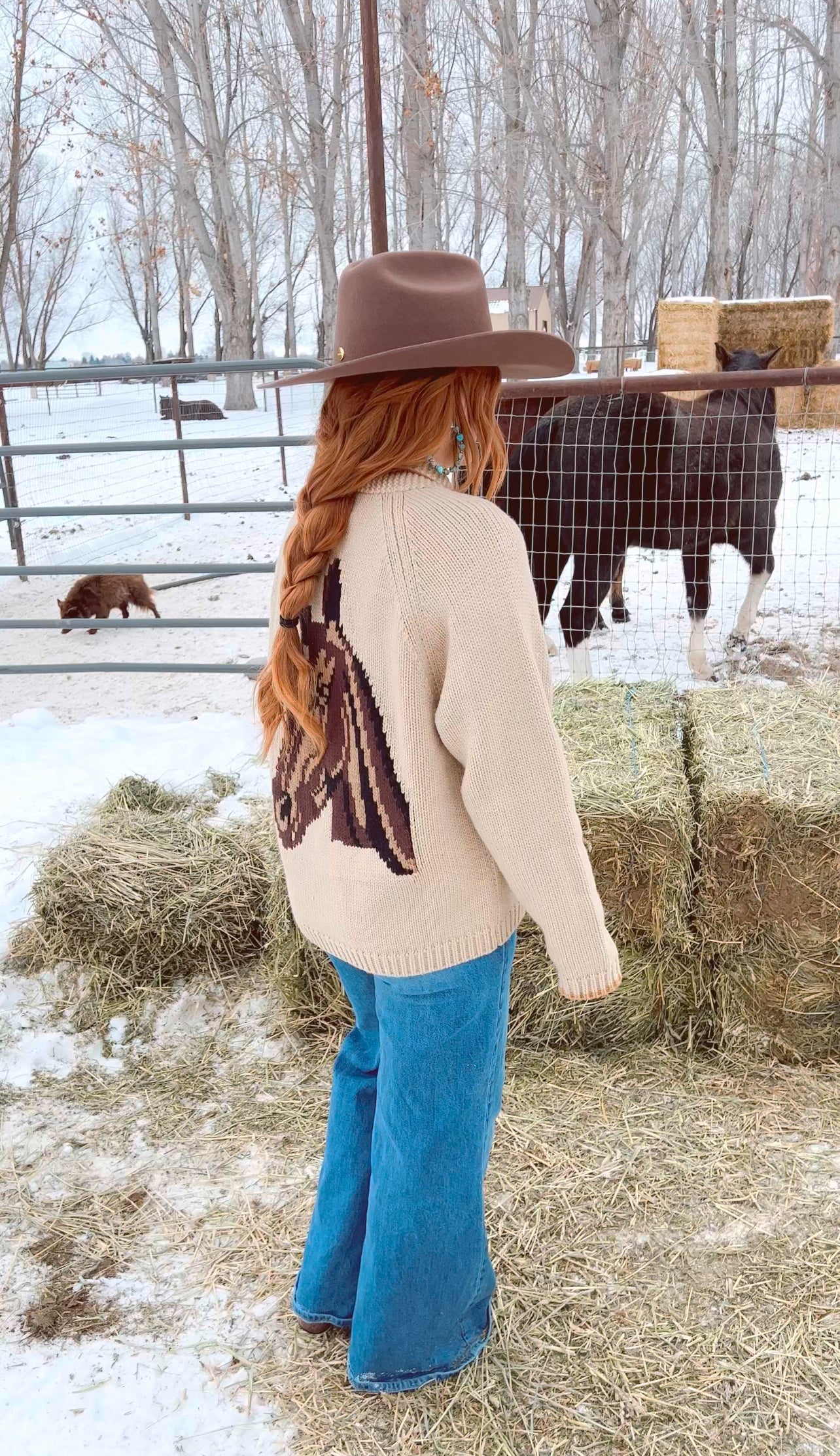 Giddy Up Horse Sweater - Lighter Knit