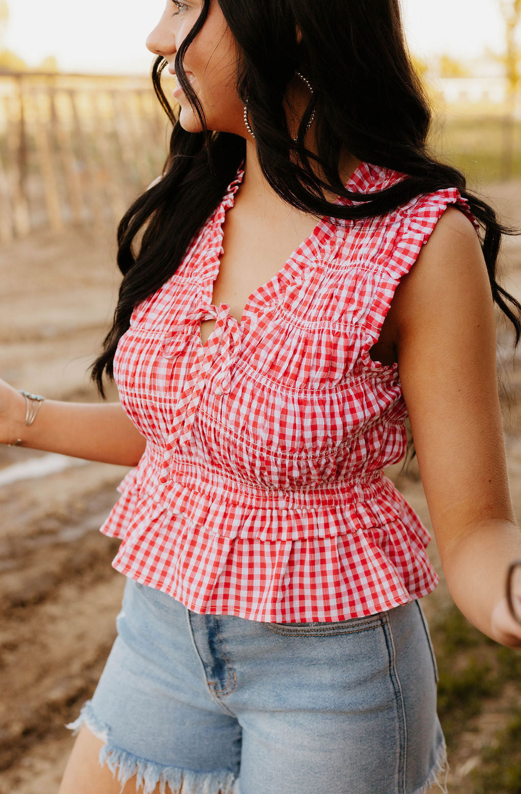 Lady Freedom Ruffle Top