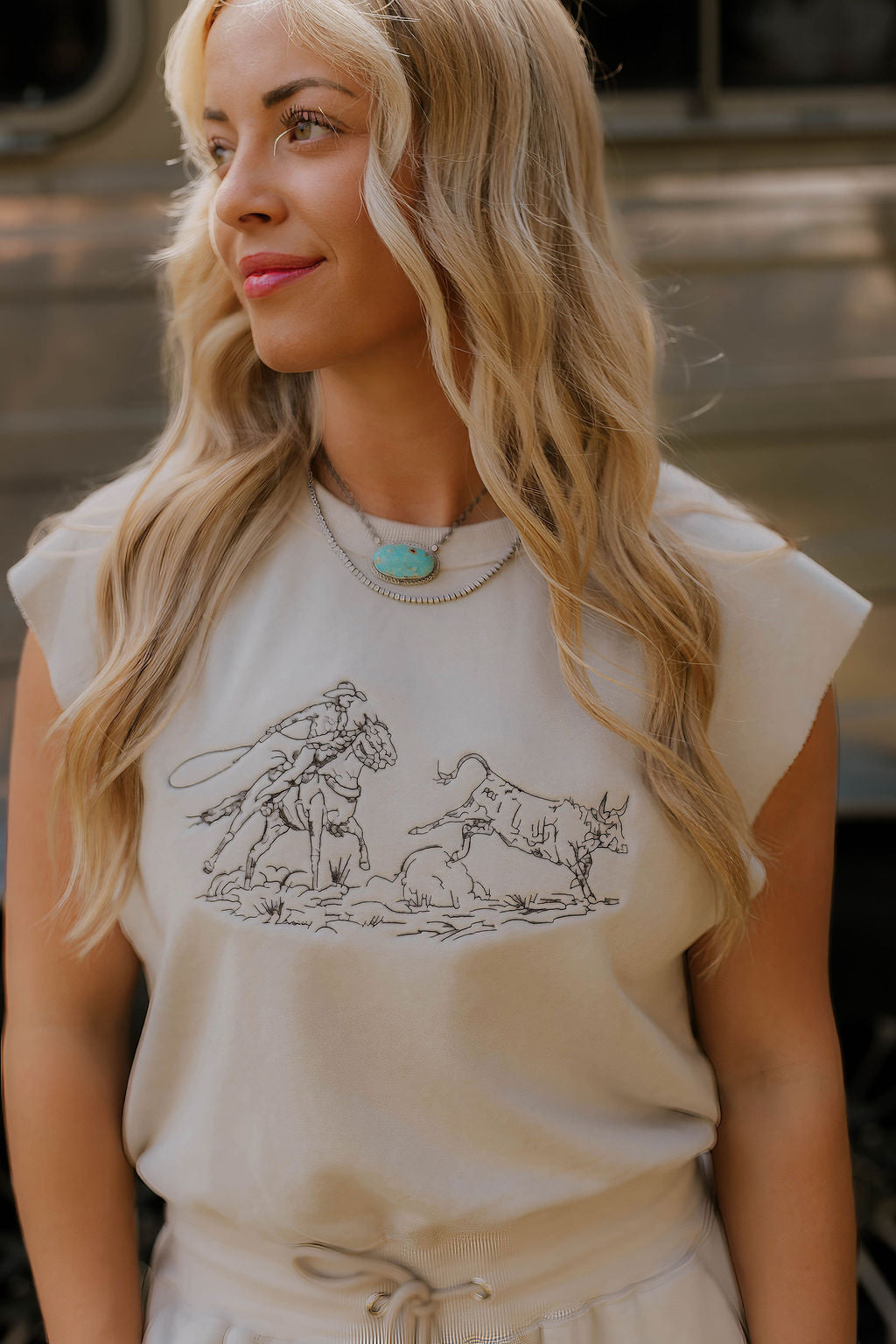 Cody Roper Embroidered Jumpsuit (Taupe)