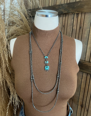 3 Stone Turquoise Necklace