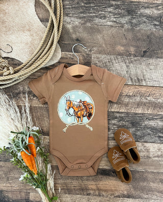 Easter Horse Tee/Onesie(Onesie/Toddler/Youth) (cognac)