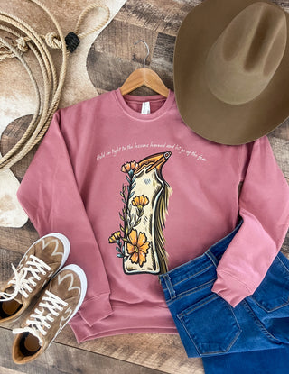 Wildflower Chaps Tee Or Sweatshirt (Adult)(Mauve)