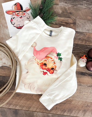 Cheerful Santa Sweatshirt (sweet cream)