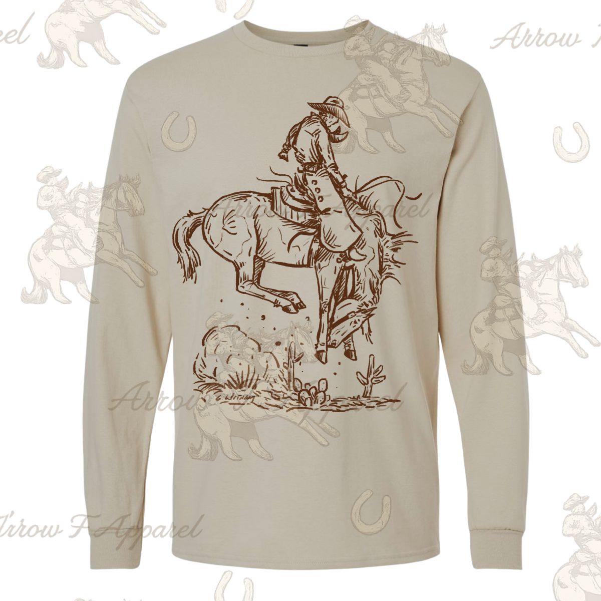 Cody Rank Paint Sketch | Western Heritage Long Sleeve Tee
