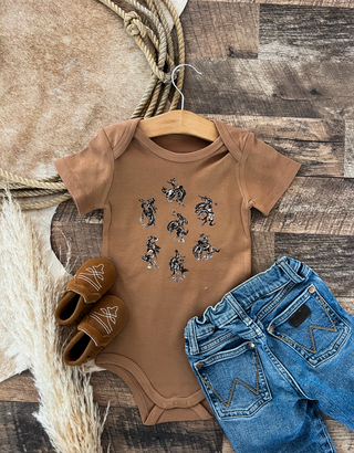 Rowdy Rodeo Onesie/ Tee (little kid)(cognac)