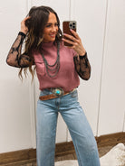 Lasso Knit Sweater Vest (Light Rose) Tops - Sweaters