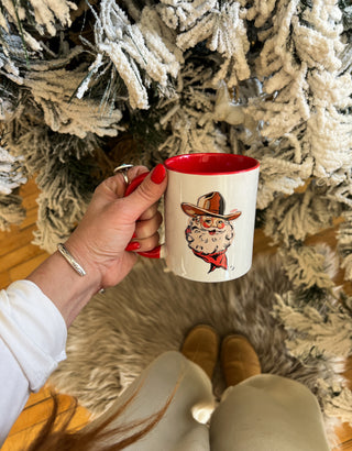 Cowboy Santa Christmas Coffee Mug