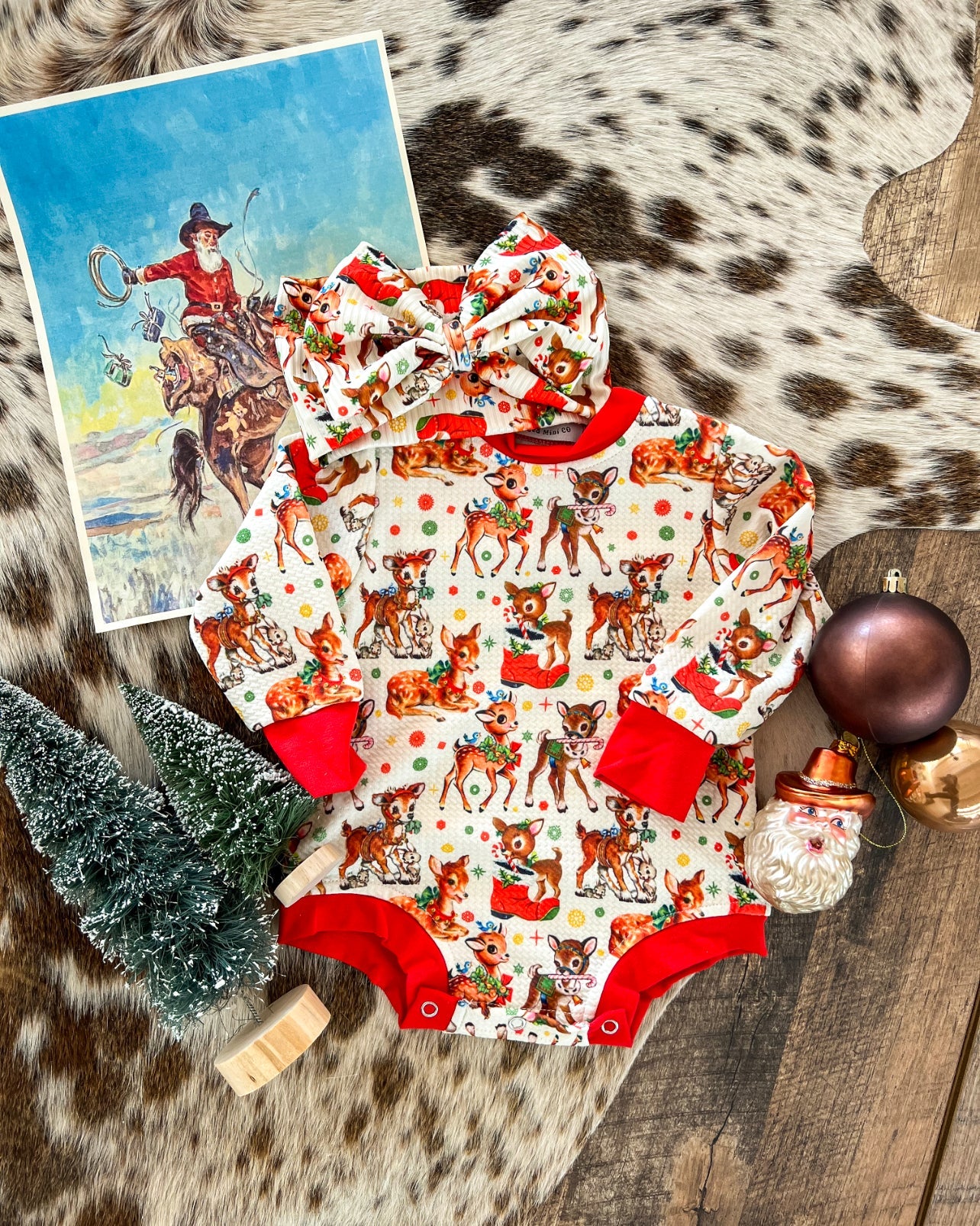 Howdy Reindeer Bubble Romper