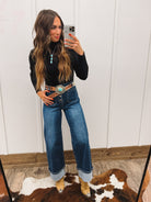 Texas High Rise Cuffed Denim (P5965)