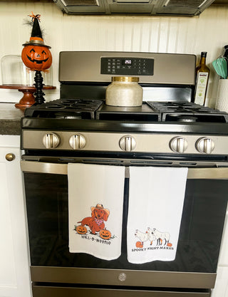 Western Halloween Tea Towel