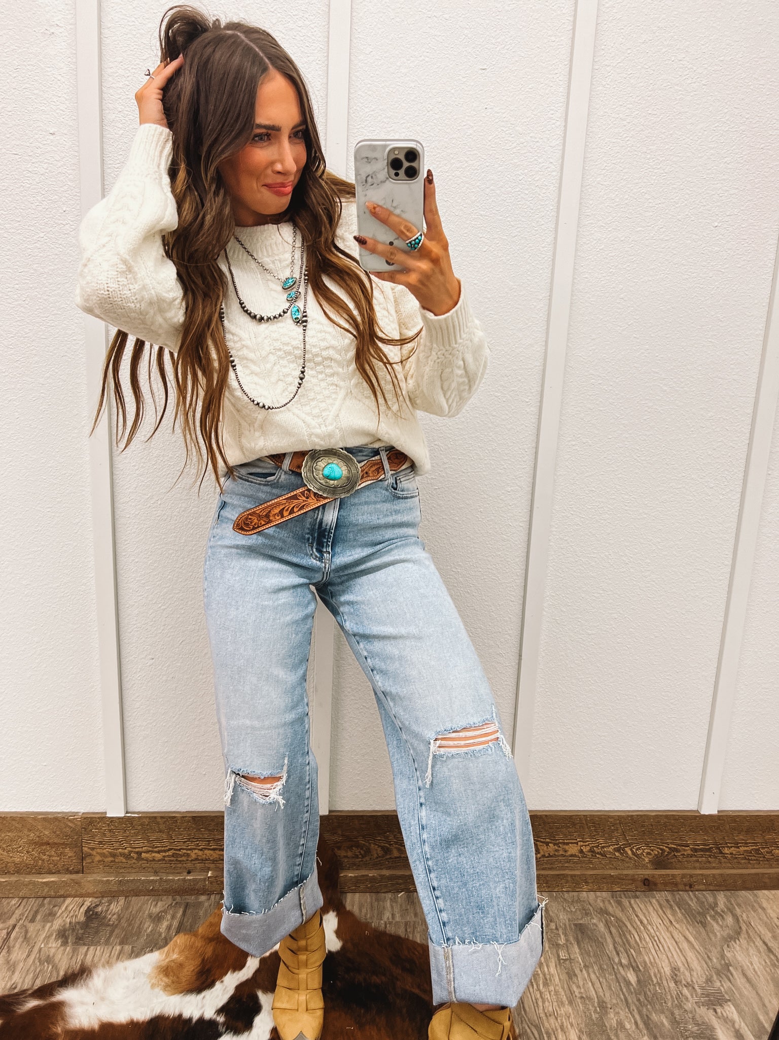 *Free Spirit Cut Out Sweater (Ivory) theFRINGEDpineapple